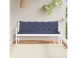 Cojines para banco de jardín, 2 unidades, 180x50x7cm, Oxford, azul marino, HARLANV1