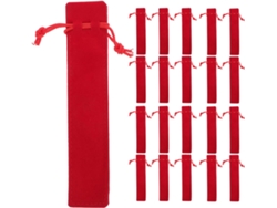 Besportble Amosfun De Felpa Roja Con Cordón Y Almacenamiento Para Plumas Estilográficas E Instrumentos De E...