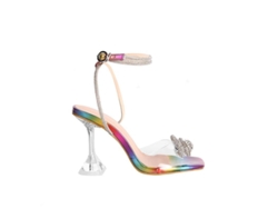 2026-zapatos De Tacón Con Moño De Piedras Para Mujer, Sandalias De Bodas, Tacón Cuadrado, Suela Antideslizante