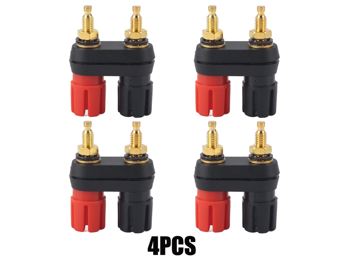 Terminales De Conexión De Amplificador De Potencia De 2 Vías Con Conector Banana (4 Unidades)