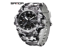 Reloj deportivo multifuncional MDUG, luminoso, moderno y elegante (camuflaje blanco y negro).