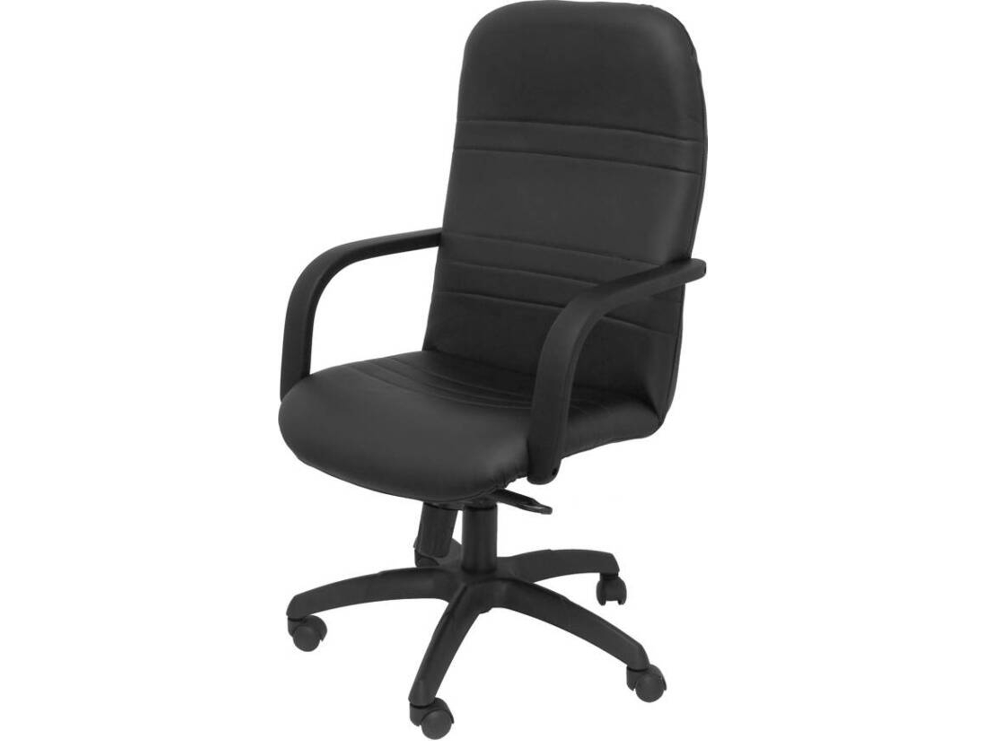 Silla de Escritorio Ejecutiva PYC Letur Negro (Brazos Fijos - Piel)