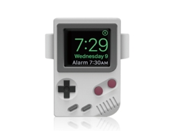 Base De Carga De Silicona Para Iwatch 3/4/5/6, Estación De Carga Usb, Estilo Retro, Color Blanco.