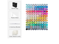 Rotuladores artísticos, doble punta versátil, tinta recargable, pincel biselado transparente de 120 g
