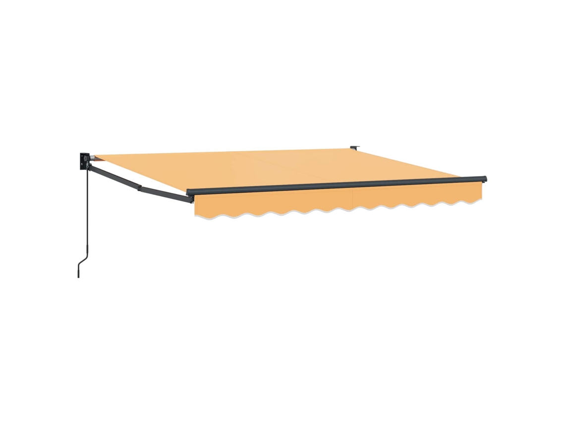 Toldo retráctil Vidaxl color arena, 4,5 x 3 m, 100 % poliéster y aluminio.