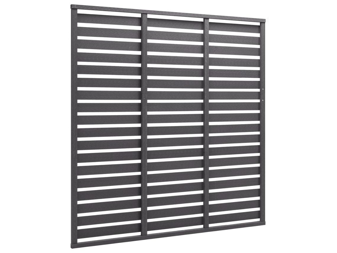 Panel de valla WPC gris, 180 x 180 cm, WSD318458 Lovely Home