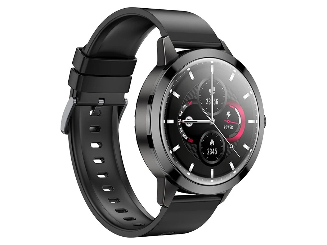 Reloj inteligente Bestvite AMOLED con monitorización de salud y llamadas para fitness y trabajo (negro)
