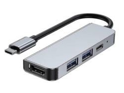 Concentrador USB C 4 en 1 HDMI 4K, PD, USB 3.0/2.0, compatible con Mac y otros dispositivos USB C blanco Bestvite