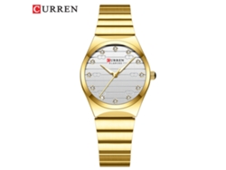 Relógio Feminino À Prova D'água (dourado) Com Mostrador Pequeno E Pulseira De Malha - Relógio Feminino Moderno