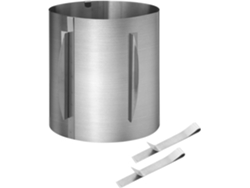 Aro Pastel Acero Inox Ajustable 20cm Con Escala, 16-30cm, 2 Clips