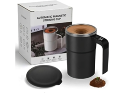 Taza Eléctrica Magnética Automática con Autoagitador para Mezclar Café, Leche, Té y Cerveza Espacios Soleados Negros