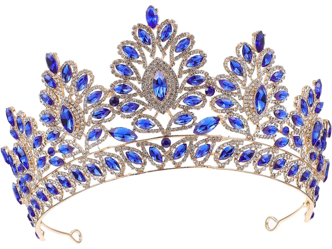 Coroa De Casamento Com Strass, Tiara De Luxo, Acessório De Cabelo Prático Para Eventos.