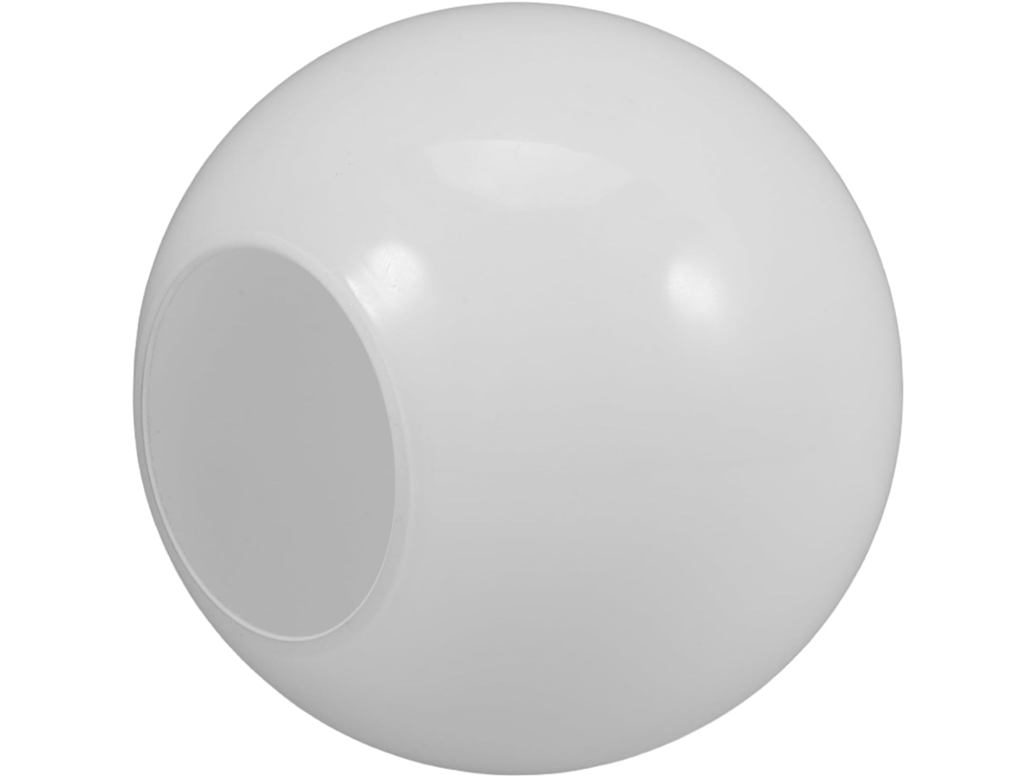 Cristal Esférico De Ø110 Mm En Cristal Plano Opalino De Ø38 Mm, Compatible Con Base E27 Para Lámpara De Mesa.