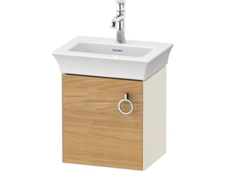 DURAVIT Tulip blanco, mueble de tocador colgado en la pared, ancho 384 x fondo 298mm, con 1x tope de puerta a la izquierda, con tirador, WT4250L