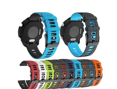 Correa para Garmin Move 3 20 mm Correa de reloj de silicona de colores mezclados blanco-naranja VENISYMLIS