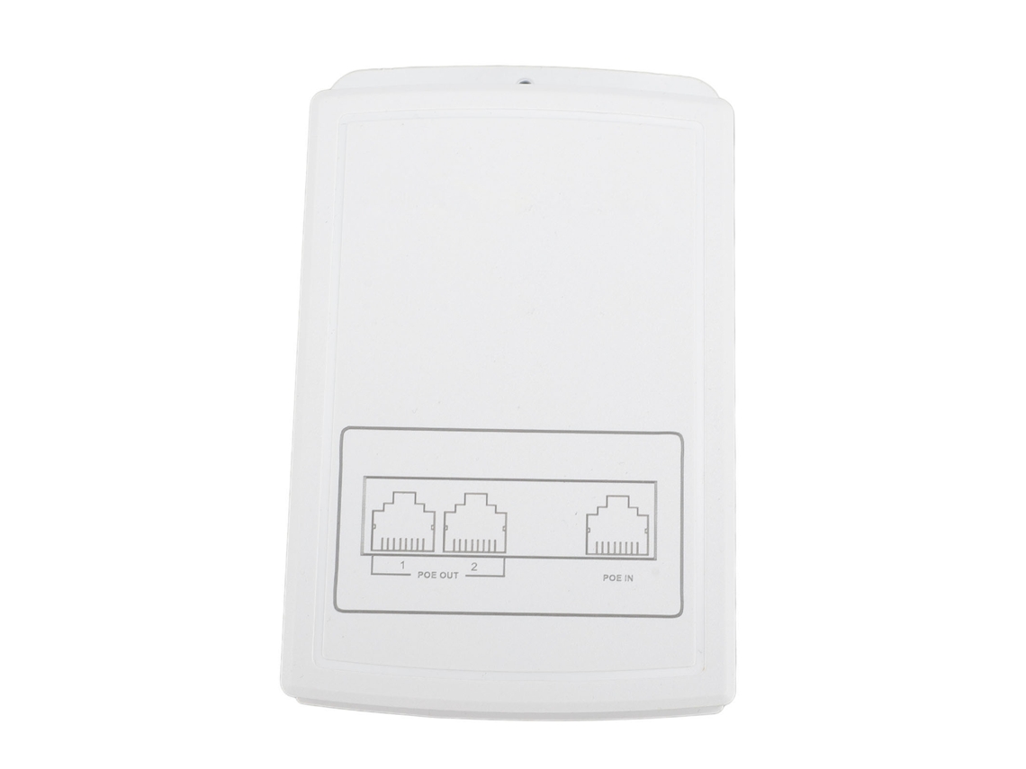 Extensor Poe Gigabit Externo, 1 Entrada, 2 Salidas, Repetidor De 1000 Mbps, Ieee802.3af/at, Plug And Play.