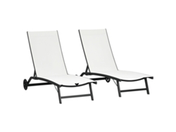 Juego 2 Latas Aluminio, Dosel, 150kg, 66x165x102cm, Crema