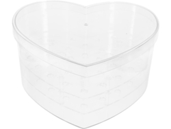 Caja Decorativa De Acrílico Transparente Con Forma De Corazón Para Guardar Ramos Y Flores.
