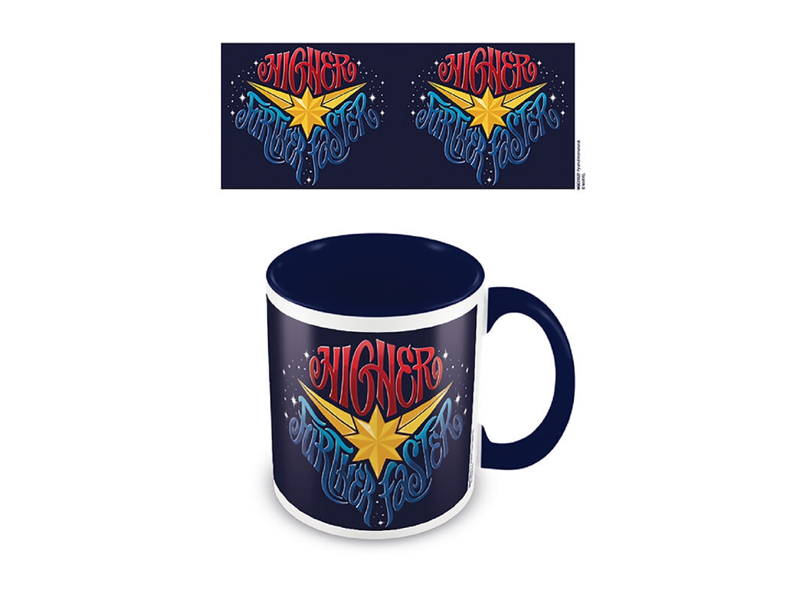 Taza de comida B.active de color azul alto de Marvel Capitana