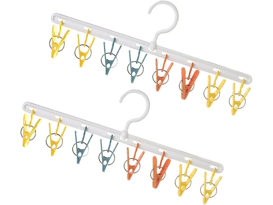 Organizador Sombreros Plástico Blanco 2 Piezas Gancho Individual Multifuncional Toallas Almacenamiento Hogar