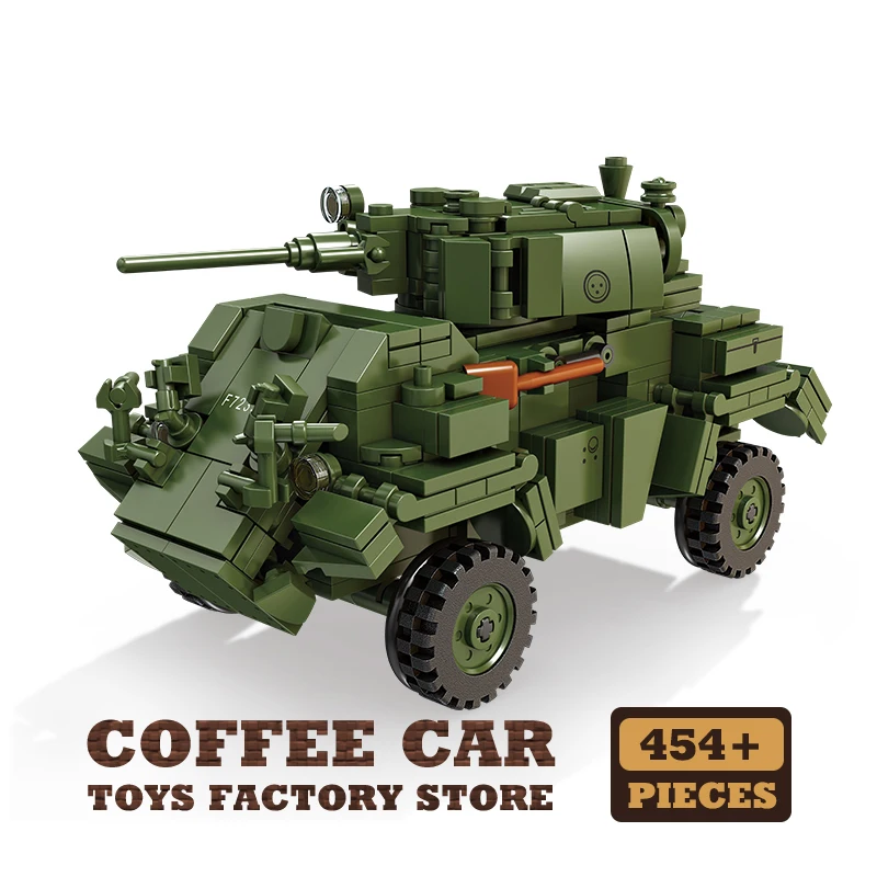 Juguetes de armas del ejército, vehículos blindados militares - Bloques de construcción - Modelos de tanques - Regalos para adultos y niños