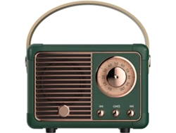 Altavoz Bluetooth portátil retro Gertiz, sonido HiFi de 360° para dormitorio y oficina, color verde