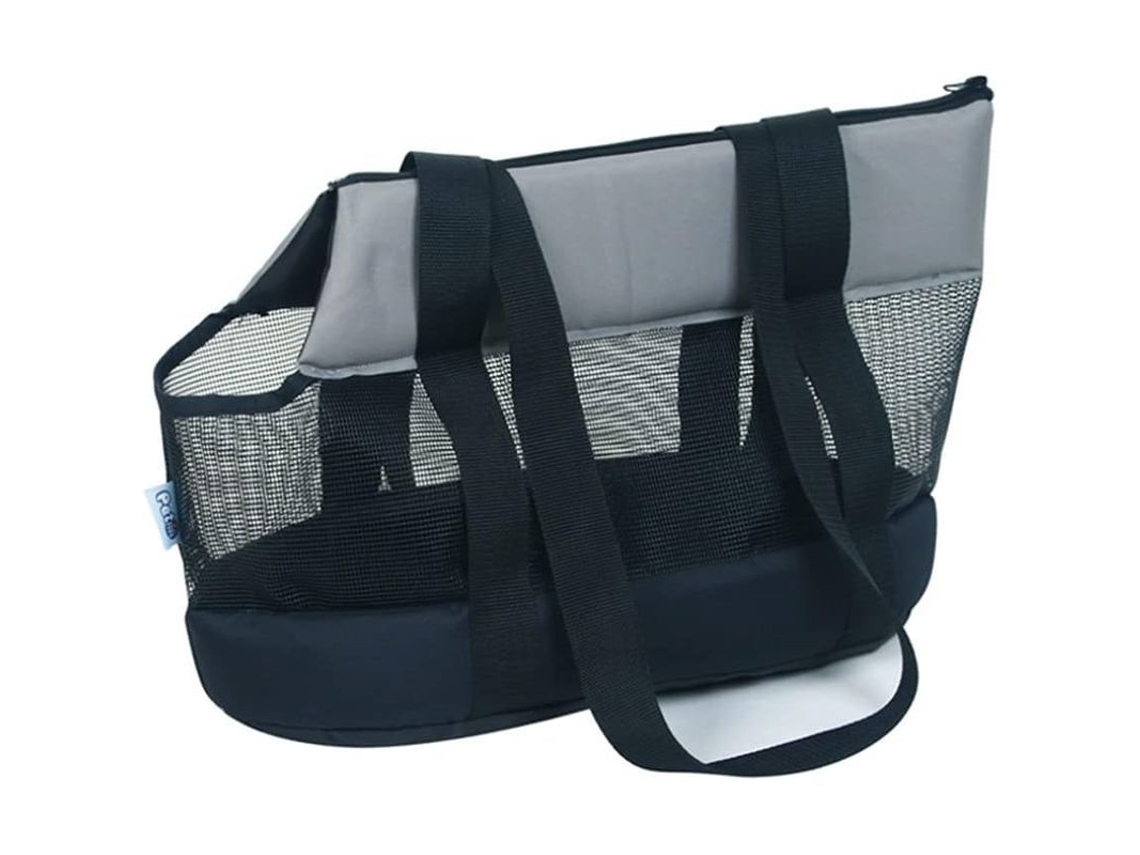 2026-bolsa Transporte Mascotas, Malla Transpirable Bolso Mano Hombro Viaje Grande Capacidad Para Perros Gatos Pequeños Negro Gris-l