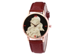 Reloj Unisex Para Niño Y Niña Con Correa De Cuero Sintético, Estilo Casual Y Moderno (café Oscuro)