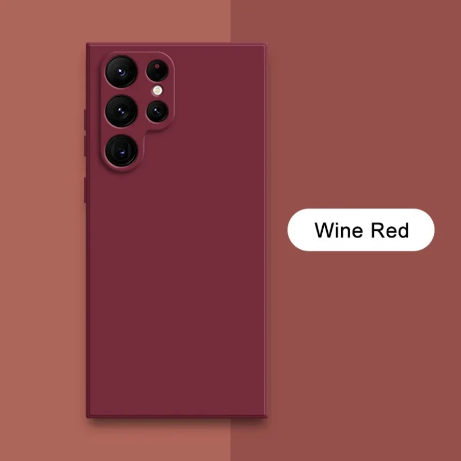 (samsung S21 Fe, Magenta) Funda De Silicona Líquida Para Teléfono Samsung, Cubierta De Tela Suave.