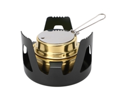 Mini Hornillo De Alcohol Portátil De Latón Y Aluminio, Resistente Al Viento, Para Acampar Y Hacer Senderismo.