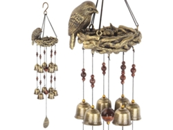 Campanilla De Viento Con Nido De Pájaro, 12 Campanillas, Regalo Para Mamá, Decoración De Jardín Y Hogar.