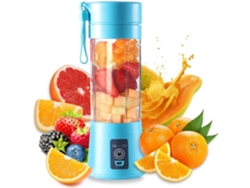 (Azul) Licuadora portátil, vaso exprimidor, potente exprimidor de frutas portátil, recargable por USB