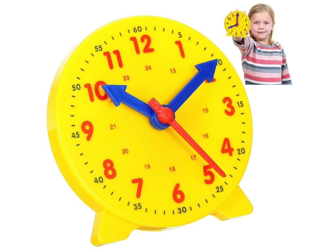 Reloj de aprendizaje TCGG para niños, reloj de demostración para enseñar a decir la hora, juguete educativo para niños, aprendizaje