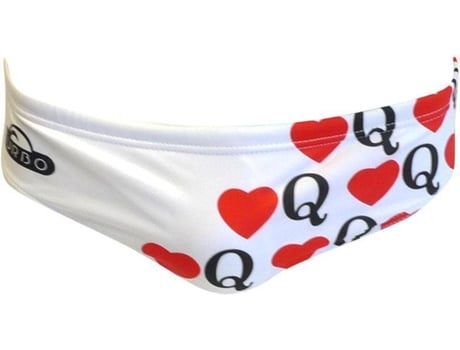 Calzoncillos para Hombre TURBO Heart Queen Blanco para Natacion (XXXL)