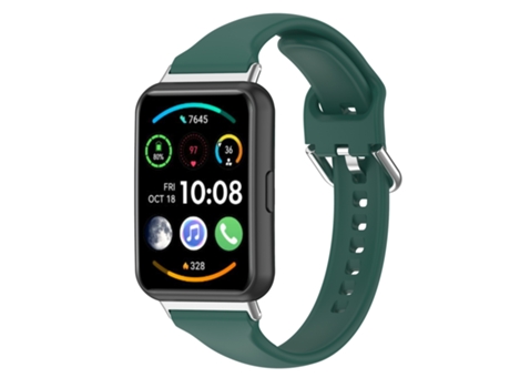 Correa de reloj inteligente para Huawei Watch Fit 2 de silicona de cintura pequeña, Talla: L (verde)