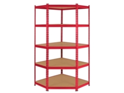 Estantería de Esquina Z-Rax Roja 90Cm X 45Cm X 183Cm