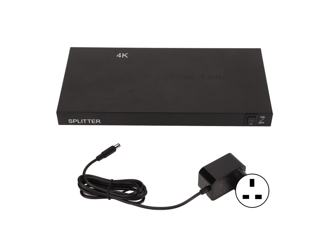 Divisor De Interfaz Multimedia Hd 4k 1x8, Distribuidor De Audio Y Vídeo Con Cargador Para Ps3, 4, 5, Switch, Tv,