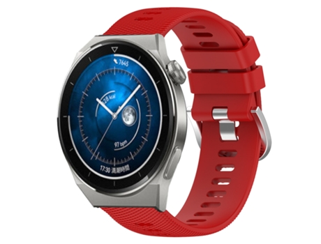 Correa de reloj inteligente para Huawei Watch GT3 Pro 43 mm 20 mm Correa de reloj de silicona suave de color sólido (rojo)