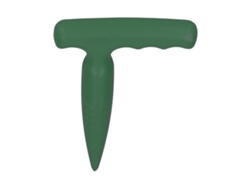 Taladro portátil Primerox, fabricado exclusivamente en plástico, para plantar y trasplantar plántulas.