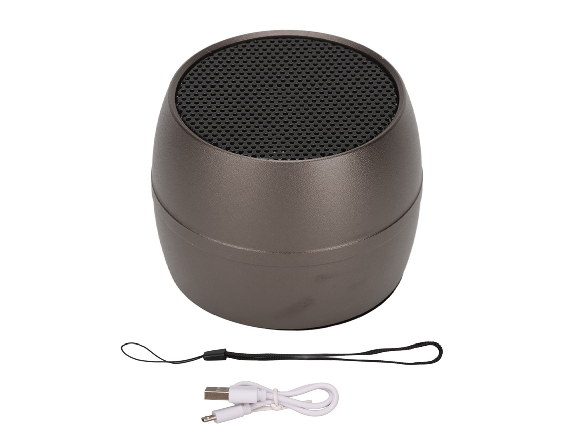 Mini Alto-falante Bluetooth Ip67 À Prova D'água Portátil Com Microfone Carregamento Usb Cinza Escuro