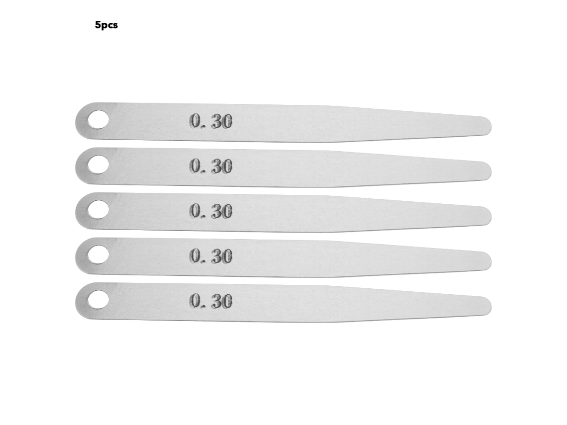 5pcs Calibrador De Acero Inoxidable 0.2/0.3 Para Soldadura Herramienta De Inspección Medir Gap (0.3)