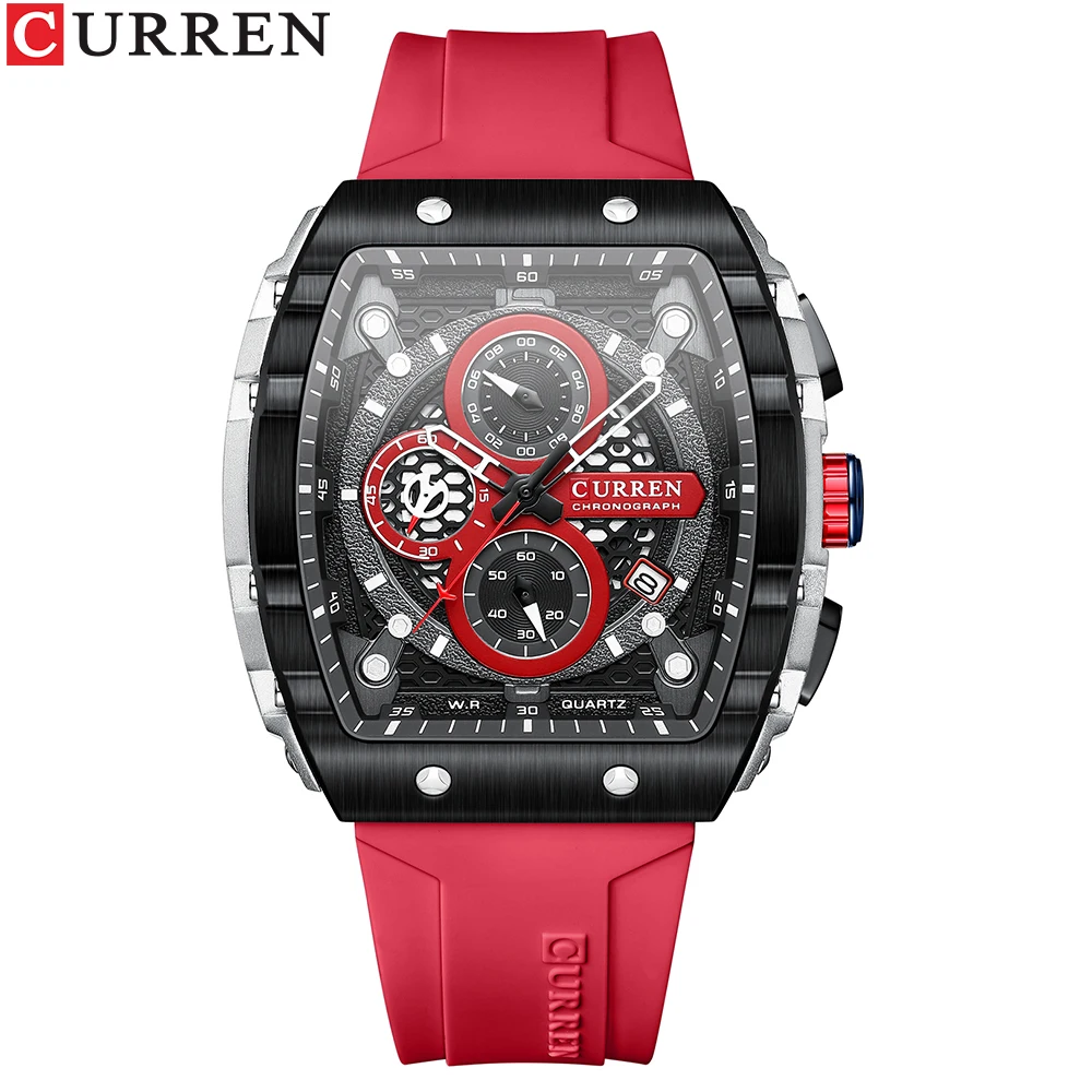 Reloj para hombre, diseño cuadrado único, resistente al agua.