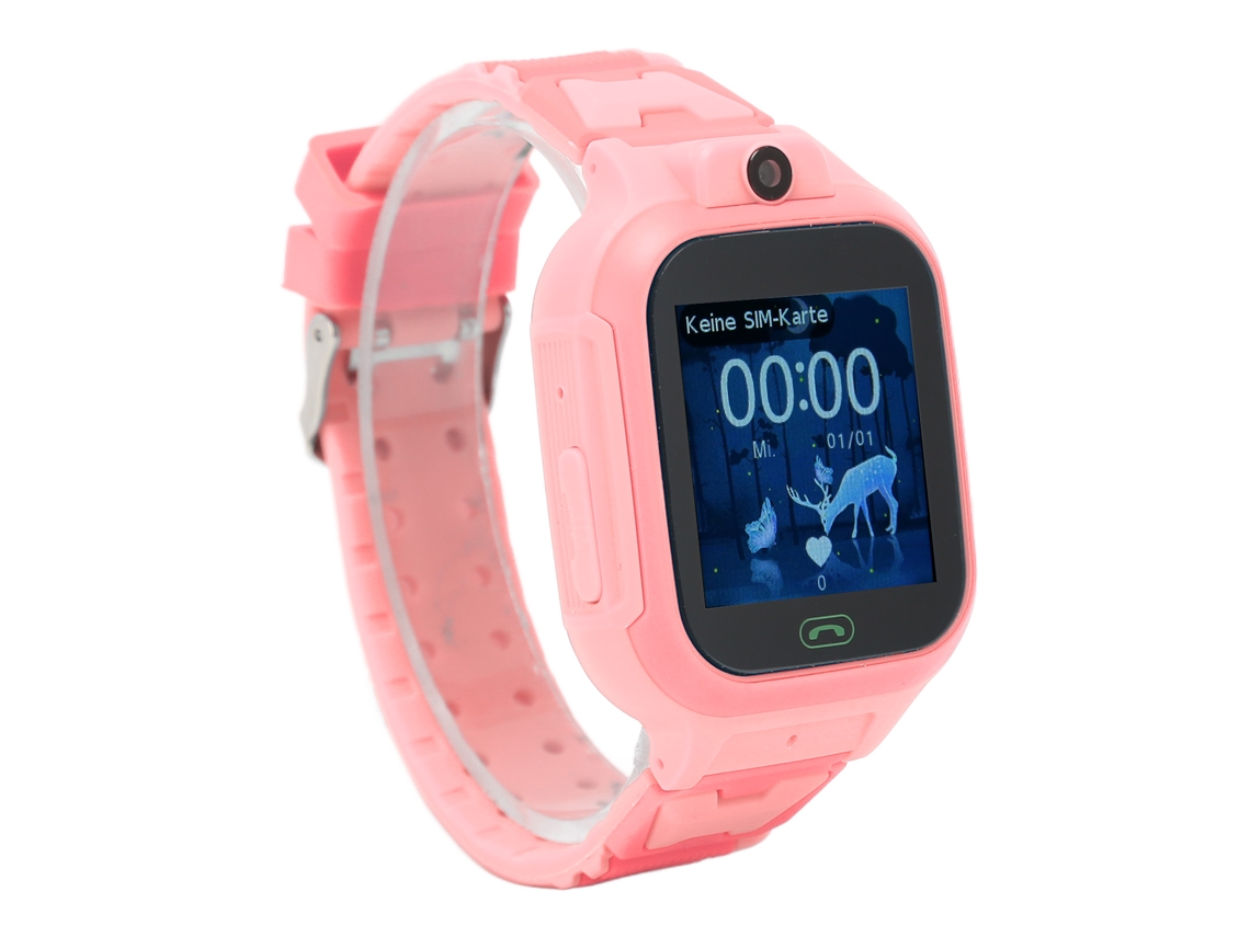 Reloj Inteligente 4g Para Niños Con Pantalla Táctil, Protección Ip67, Cámara Hd, Videollamada Y Función Sos - Rosa