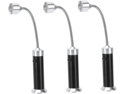 Juego De 3 Luces Led Para Barbacoa De Exterior Con Tubo Flexible Y Base.