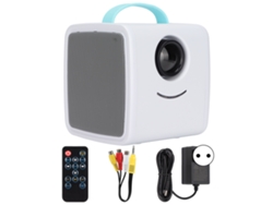 Mini Projetor Portátil 1080p Com Alto-falante 2w Luz Suave 30000 Horas Para Casa Escritório Eu Plug Q2 Azul