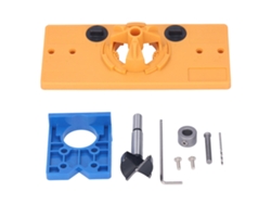 Kit de Furo Guia com Localizador para Fechadura 35mm Carpintaria Abs