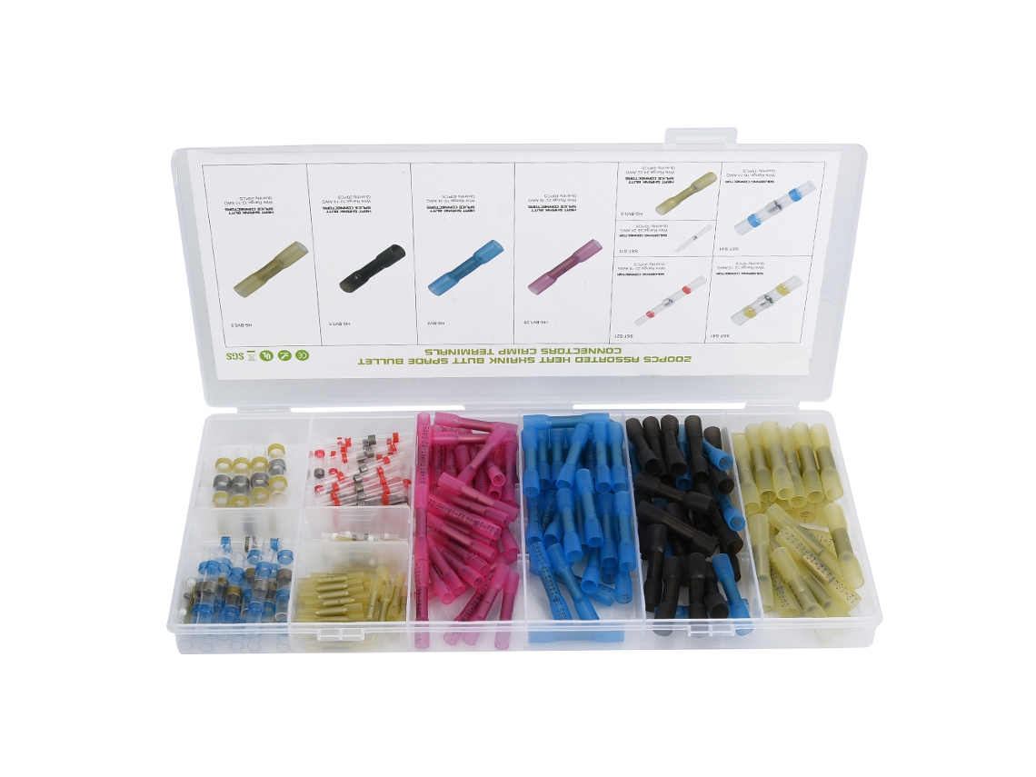 Juego De Conectores Terminales Aislados Con Termorretráctil, Impermeables, Para Cables Eléctricos.