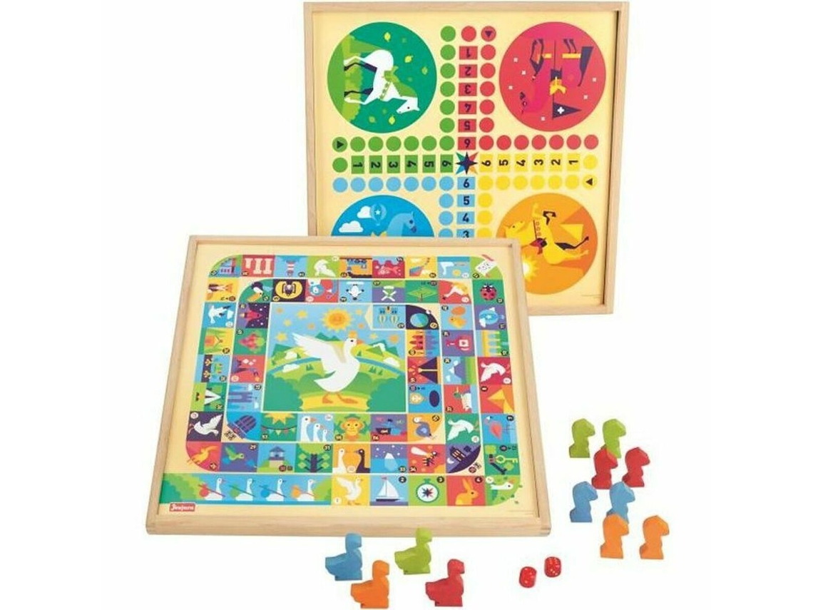 Juego para Niños JEUJURA Game of goose and small horses (Edad Mínima Recomendada: 3 años - Versión en Francês)