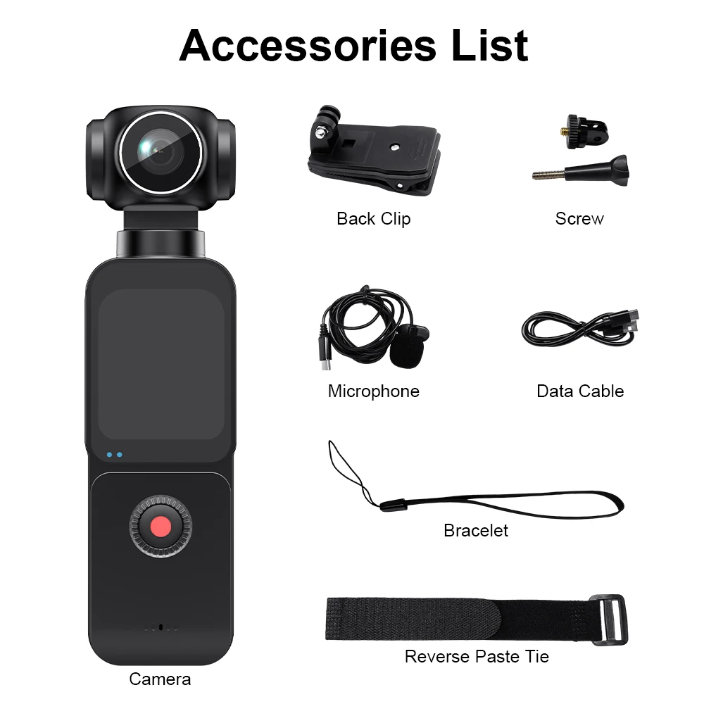 Cámara De Acción Ultra Hd 5k (128 Gb), Pantalla Táctil De 1,69 Pulgadas, Ángulo De 270°, Para Casco O Bicicleta