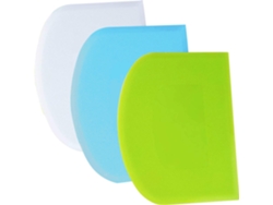 Raspador De Masa, Tarjeta Para Masa, 3 Piezas, Verde + Azul + Blanco